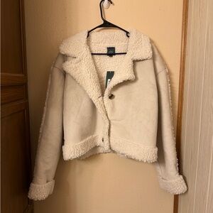 Wild Fable Women's Faux Suede Sherpa Jacket